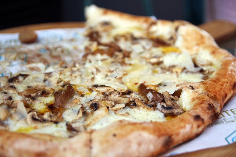 Truffle Mushroom Pizza with wild mushrooms and truffle oil
