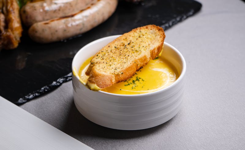 Garlic Cheese Bread freshly baked with mozzarella